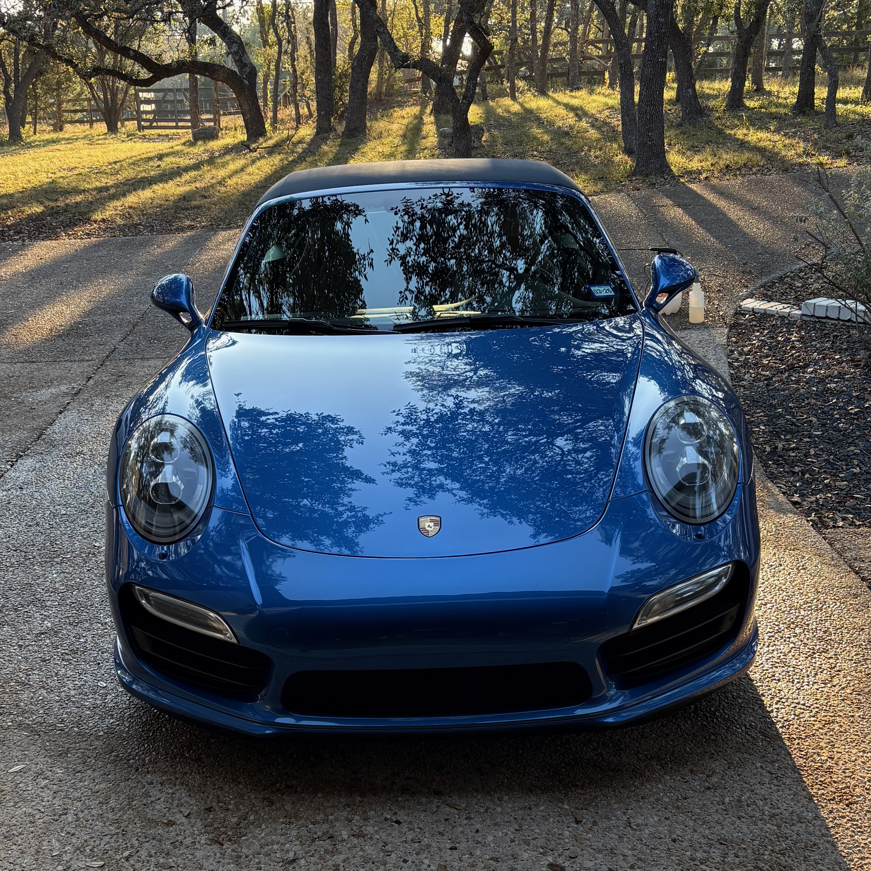 Exterior Detail Service - Blue sports car